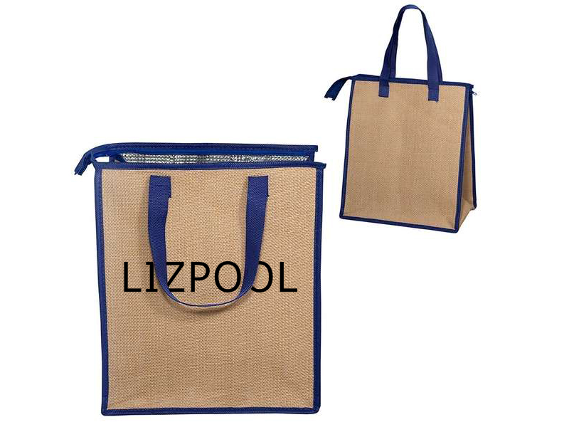 Jute Cooler Tote Bag